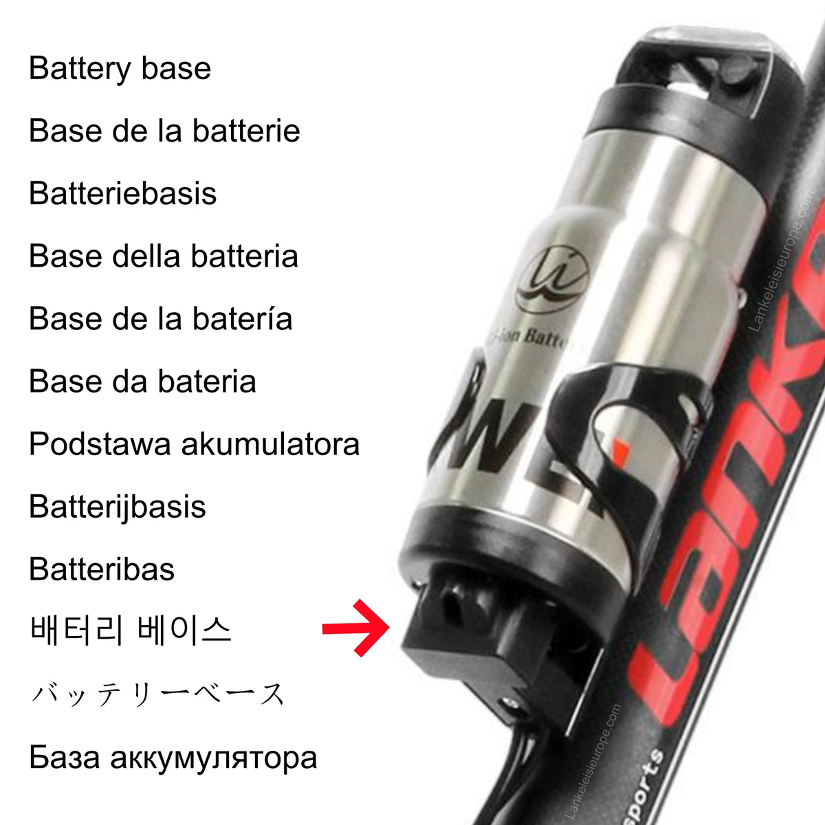 Base de batterie pour vélo électrique Lankeleisi S600