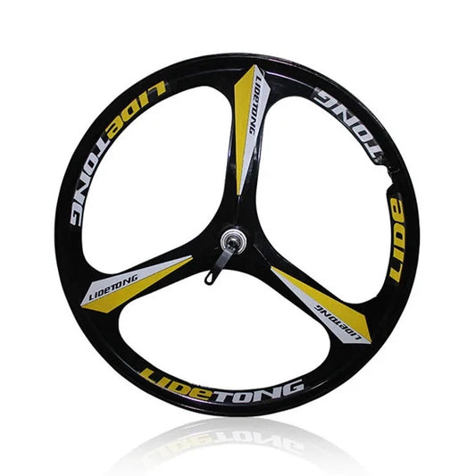 J3SWA 24/26'' Front and Rear Rim for MTB Mountain Bike, 3-Spoke Magnesium Alloy Wheel, Bearing Type, Front Rim Support Quick Release